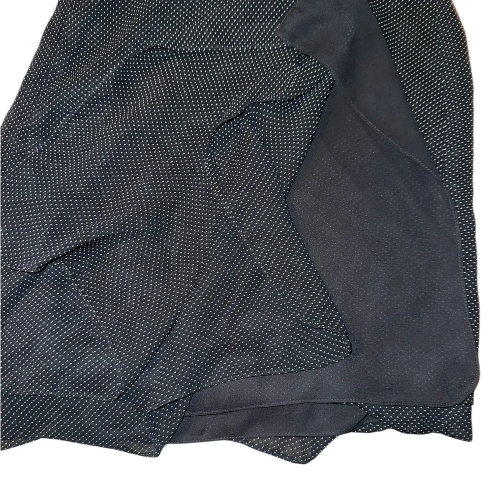 Ralph Lauren Vintage Black Polka Dot Mini Wrap Skirt Size 12